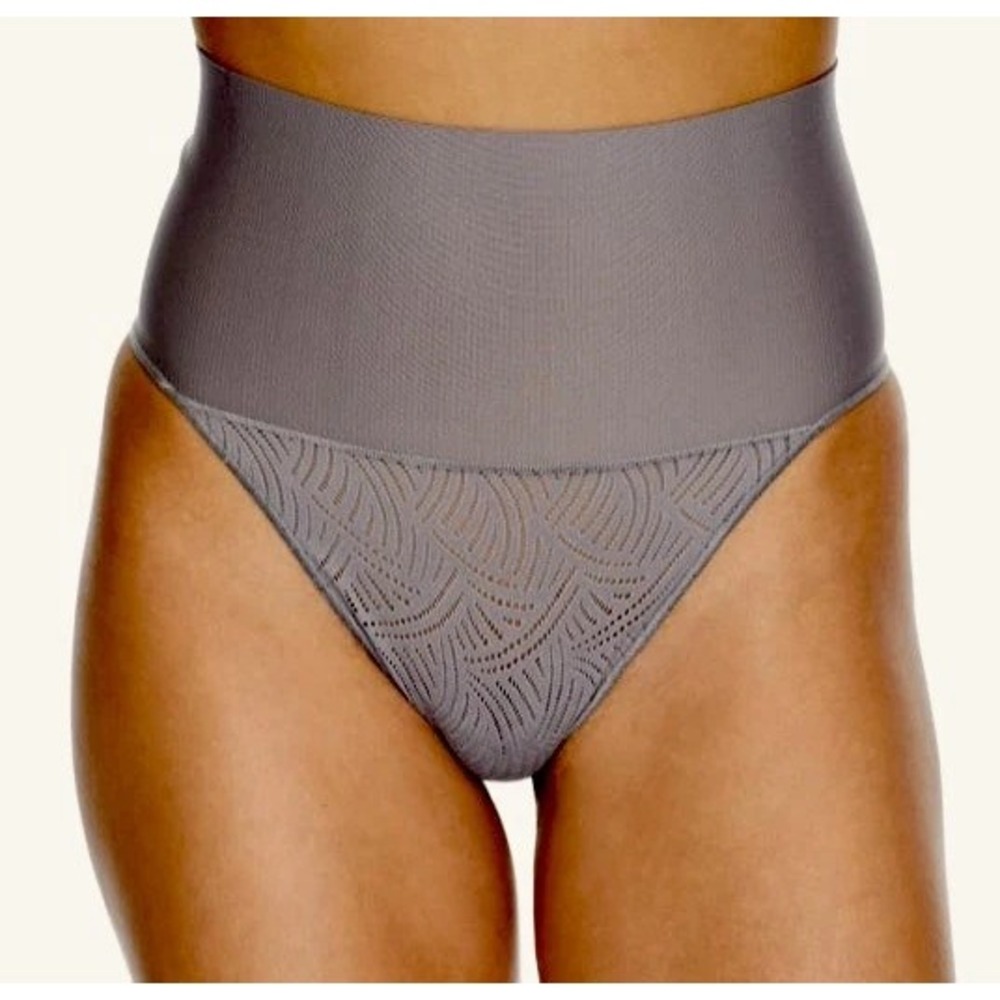 Maidenform Womens Size Medium Shapewear Tame Your Tummy Lace Thong DM0049 613